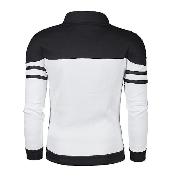 Höst Vinter Herr Casual Jackor Strapes Design Mode Plysch Sportkläder 4XL E