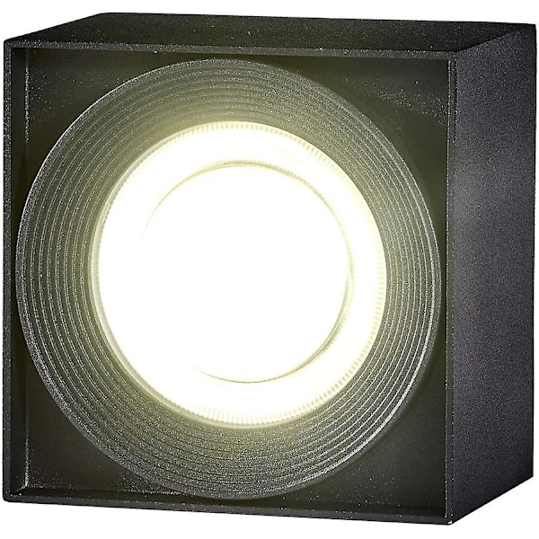 10w LED Takspotlampe, justerbar, IP20, 10x10x7cm (svart-4000k)