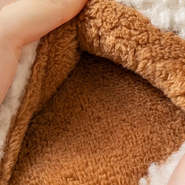Bear Design -kotitossut, pehmeät ja pörröiset, mukavat sisätossut, liukueste, slip-on -kengät miehille, talvikengät white EU36 37