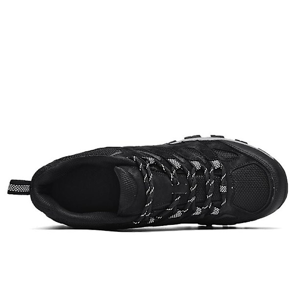Herre Dame Vandresko Lav Top Sneakers Til Udendørs Trailløb Trekking Vandring 3D2388 Black EU 47