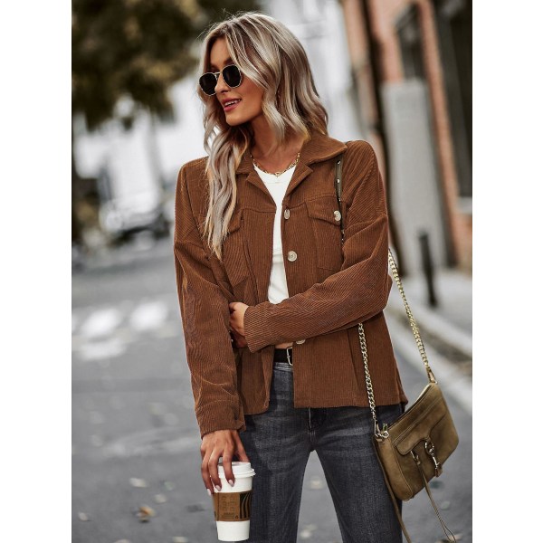 Dam Temperament Rock 2023 Vår Och Höst Allt Med Mode Casual Slim Damkläder brown M