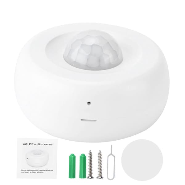 Intelligent WiFi PIR rörelsesensor 360° detektering USB-laddning takvägg för TUYA DC5V 2A