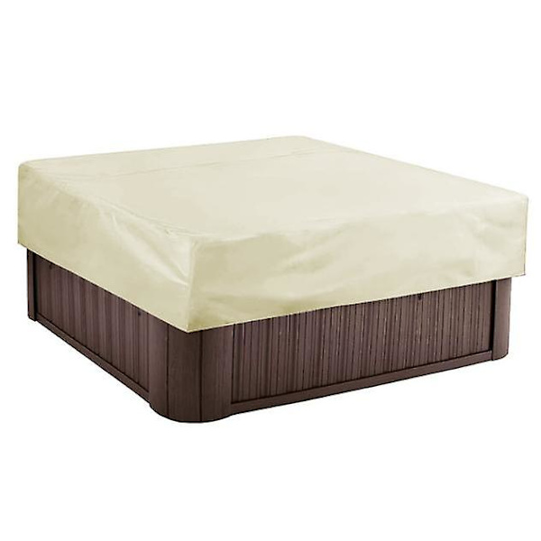 Fyrkantig badkarsöverdrag Vattentät utomhusbaldakin Daglig kemisk täckning Dammskydd creamy white 228* 228* 30cm