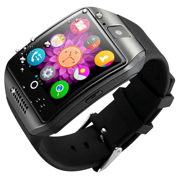 Smartwatch Vandtæt IP67 Bluetooth Kamera Cardio Aktivitetsmåler Sort