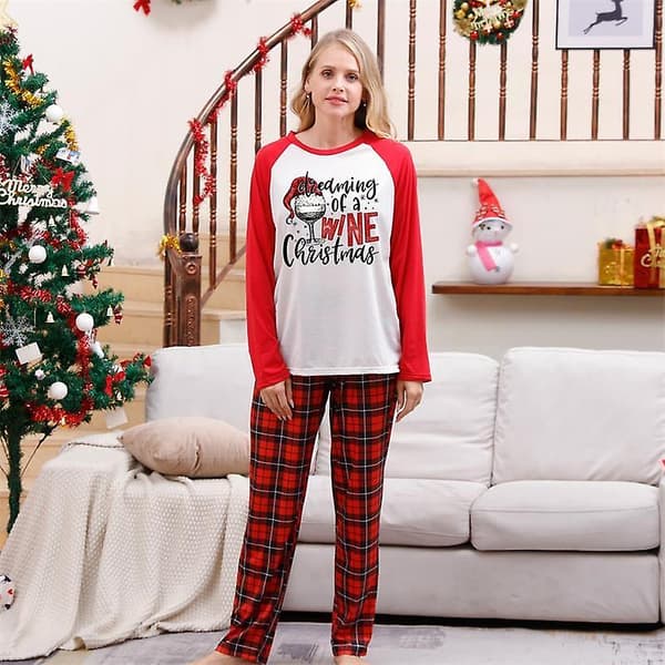 Julepyjamas til Familien - Matchende Sæt Bløde Jule-PJs Nattøj Baby 9M