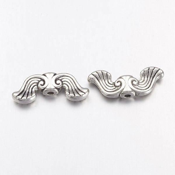 Legeringskulor Ving Cadmiumfri & Blyfri Antik Silver 19x7.5x3.5mm Hål: 1.5mm