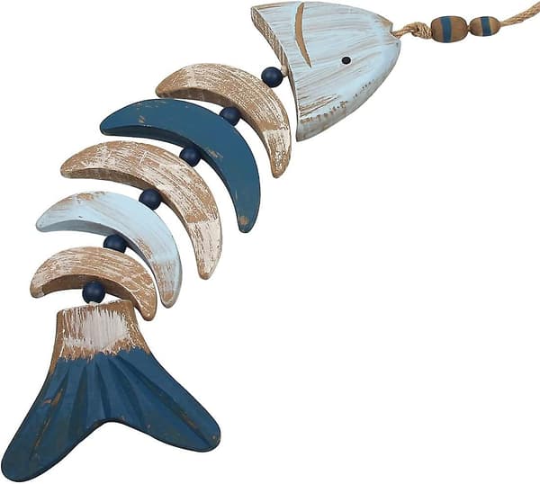 Træfisk Vægkunst til Strandtema (stor 62 cm)