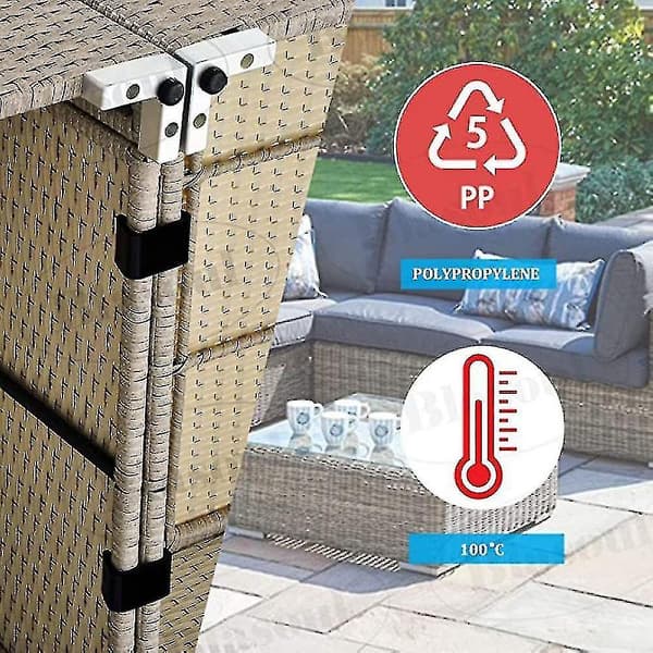 10 Stk. Havemøbelclips Fletmøbelclips Sofaclips Til Have Flet Rattan