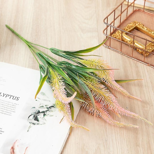 4 stk. Kunstig Setaria Plante Blomsterarrangement Til Stue Borddekoration DIY Bryllupsfotograferingsrekvisitter Pink