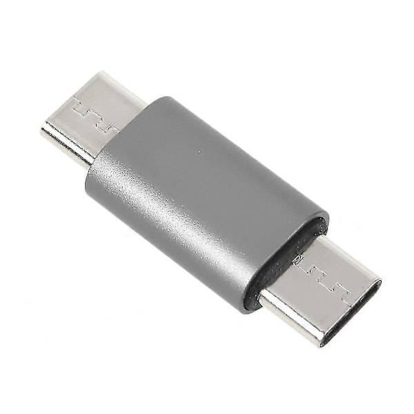 Universal Adapter Bærbar Type C Han til Type C Han Konverter til Smartphone Gray