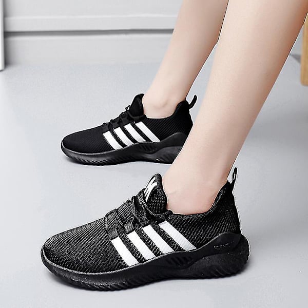 Naisten Flyknit Tennarit Ulkoilukengät n727 Black EU 41