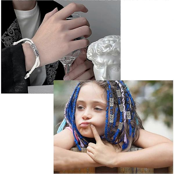6 st 304 Rostfritt Stål Pärlor 9mm Stort Hål Kolonn Distans Pärlor Rör 304 Rostfritt Stål Pärlor för Halsband Armband DIY Smyckestillverkning