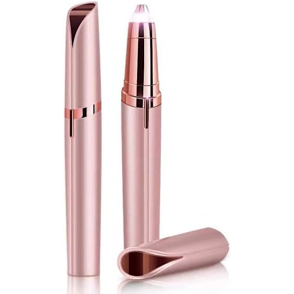 Bodya Elektrisk Øjenbrynstrimmer til Kvinder, Øjenbrynsepilator, Smertefri Bryn, Ansigtsbehåringsfjerner, Perfekt Brynformer, Bærbar Hårfjerning & Øjenbrynsskraber Rose Gold