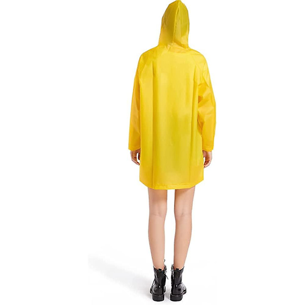 Gul regnjakke til kvinder, unisex klar Eva regnfrakke kostume til børn