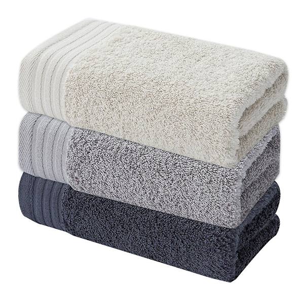 Handduksset med 3 handdukar 13,3\" X 29,5\" färg: mörkgrå | Ren bomull | Maskintvättbar hög absorptionsförmåga Combination 4