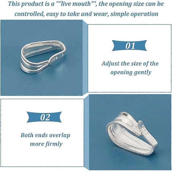 12 st 925 Sterling Silver Pinch Bails Snäppfästen Berlockhållare Krok Pinch Clip Hängande Hänglås Berlockhållare Halsbandskontakter för Halsband C
