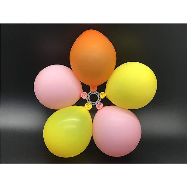 60 stk. Blomsterformede Ballonclips Holder, Ballonbue Konnektorer Klemringspænde, Ballonbue Konnektorclips (b)
