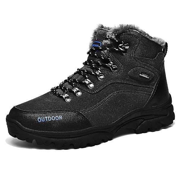 Herre Tursko Mid-Top Varm Fleece Bomullssko Fr9055 Gray EU 44
