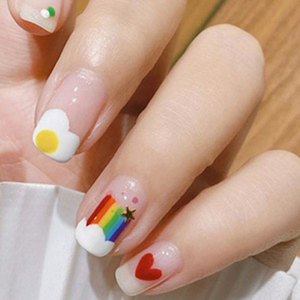 10 ark nagelkonstdekaler, självhäftande sommarnagelkonstdekaler för kvinnor flickor diy nageldekoration