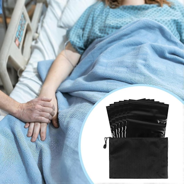 Stomipåsar Engångspåsar 100-pack, Svarta Stomipåsar Engångspåsar 25x30 cm