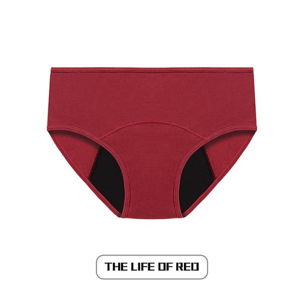 Gratis fragt Dame Undertøj Bomuld Stretch Hipster Damer Åndbare Trusser Red M