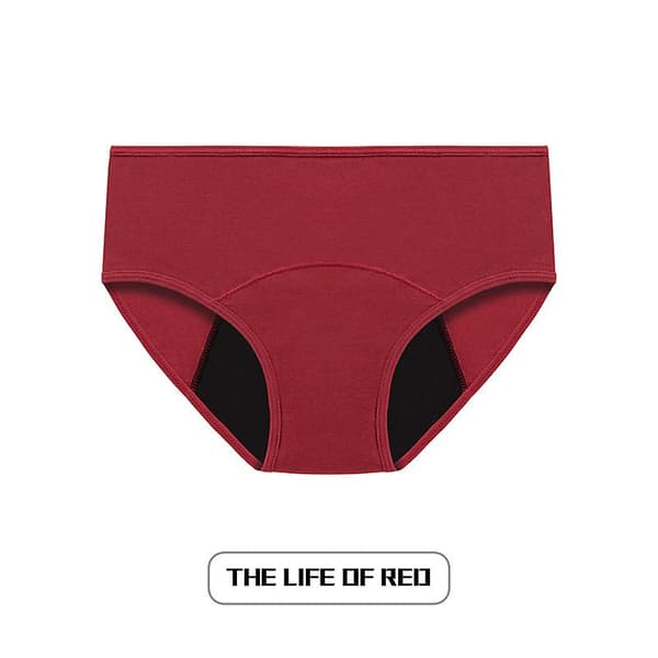 Gratis frakt dameundertøy bomull stretch hipster dame pustende truser Red S