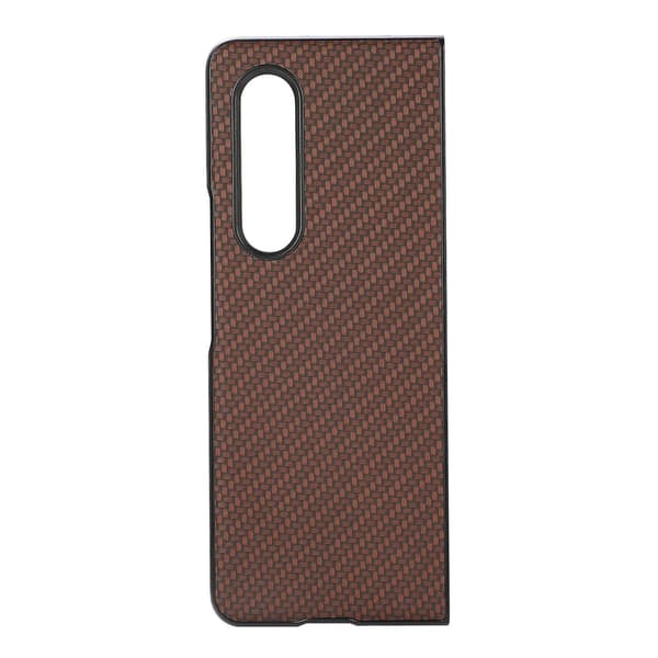 Mobilskal med kolfibertextur för Samsung Galaxy Z Fold4 Brown