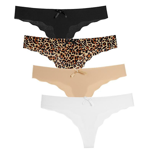 4 st kvinnors g-string sexiga underkläder damtrosor mode sömlösa bikini underkläder t-back nya låg midja kvinnliga trosa 3 M