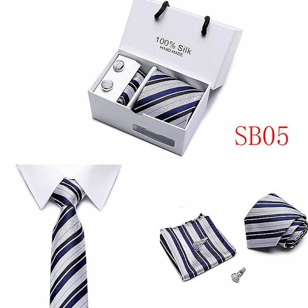 Herr slips slips presentförpackning 5 delar kostym grupp slips affärs formell bröllop slips B05