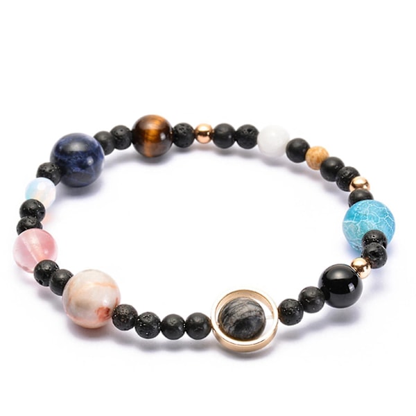 Åtta planeter armband universum galax måne stjärna solsystem planeter armband naturliga D