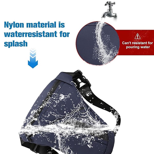 Ny utomhuscykelbenväska multifunktionell taktisk bröstväska sport casual budväska handväska blue