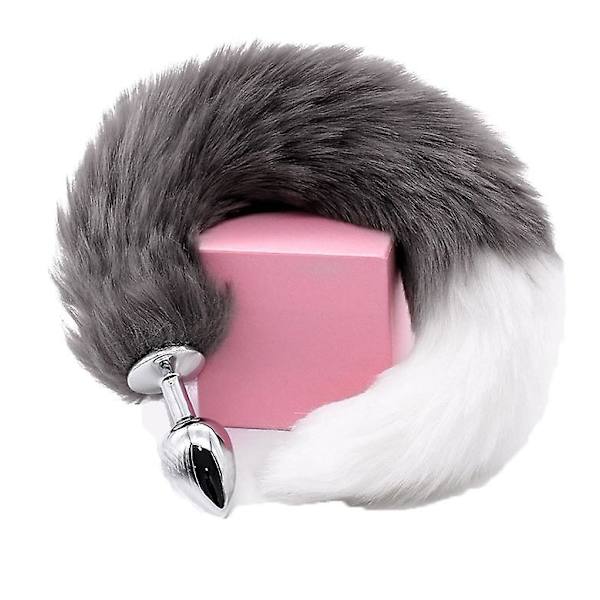 Metallmassager Rävsvans Rollspel Cosplay grey M