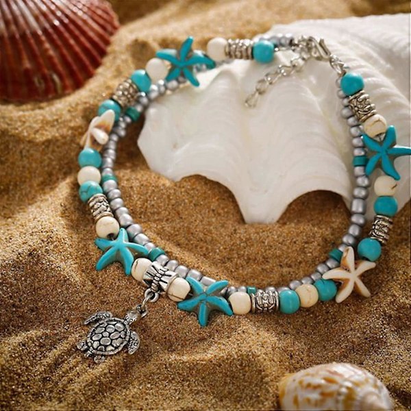 360 st Blå Turkos Söstjärne Pärlor Gemstone Lösa Distans Pärlor Turkos Söstjärne Charms för Halsband Armband Hantverk Smyckestillverkning