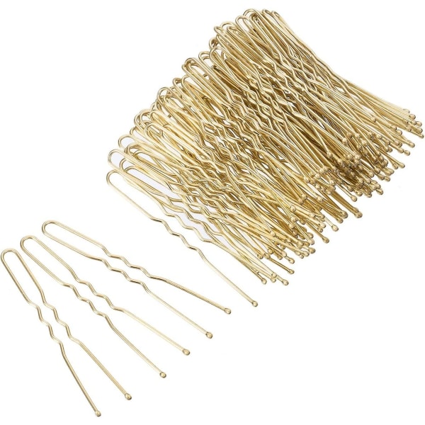 U-formede hårnåler, hårnåler for knuter med eske, 100 stk. Acsergery Gift (6 cm/2,36 tommer)
