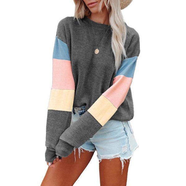 Syksyn ja talven vaatteet, rennot pitkähihaiset paidat yritystoimistoon ja luokkahuoneeseen 2XL Gray