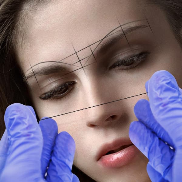 2-pack ögonbrynssnören, förfärgade trådar för microblading, ögonbrynskartläggningstråd för semi-permanent ögonbrynstatuering