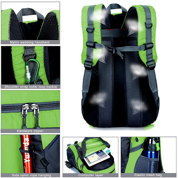 Ny utomhusryggsäck camping vandringsryggsäck-resesport ryggsäck green style2
