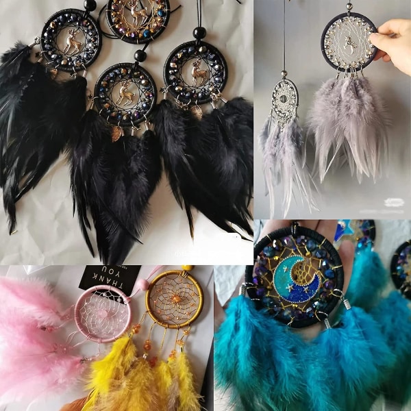 200 st sadel hackle tupp fjäder för hantverk, 5-6 tum naturlig fasan hals fjädrar DIY hänge örhängen Dream Catcher-flerfärgad