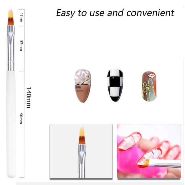 Spikpenna Spets Ombre Design Akryl Nagelkonst Pensel Set Ritning Målning Penna Manikyr Diy&salong Verktyg style  style3quantity  5pcs