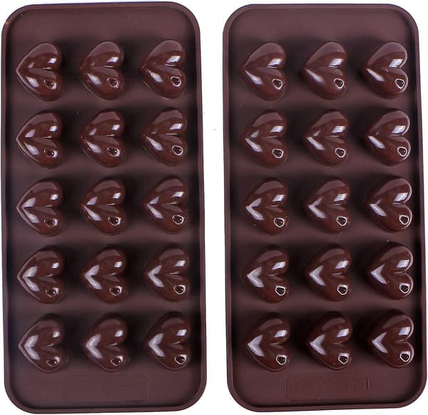 Hjerteform, Silikone Hjerteformede Slik Chokoladeforme 15 Hulrum Hjertebakker