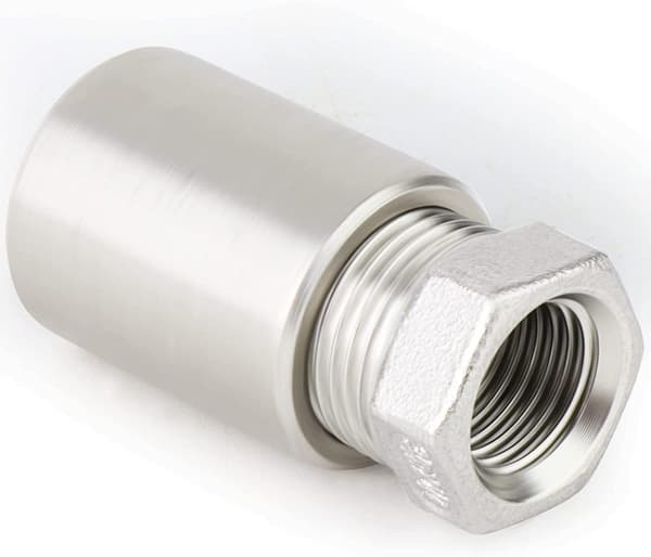 2 stk. 304 Reducer Hex Ring 1/2\" Han Til 1/4\" Hun Bsp Slange Adapter Fitting