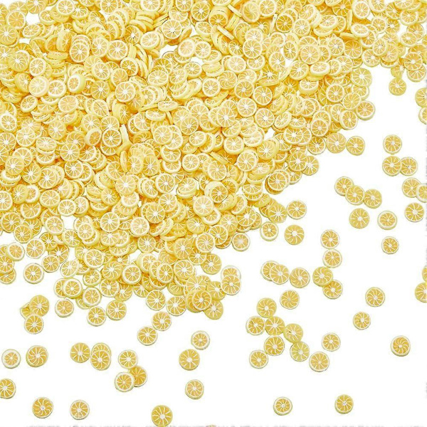 1 Æske 100G Orange Skive Charms Frugt Cabochons Bulk Gul Rund Polymer Ler Flatback Frugter Krymmel Mini Fyld Embellishments Cabochon til Scrapb