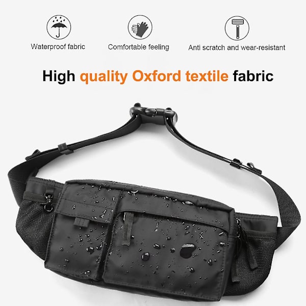 Oxford miesten rintalaukku, olkalaukku, uusi musta työmatkalaukku
