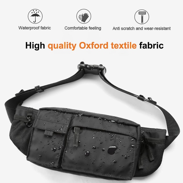 Oxford Spinning Herrar Bröstväska Slung Över En Axel Ny Svart Pendlare Bröstväska