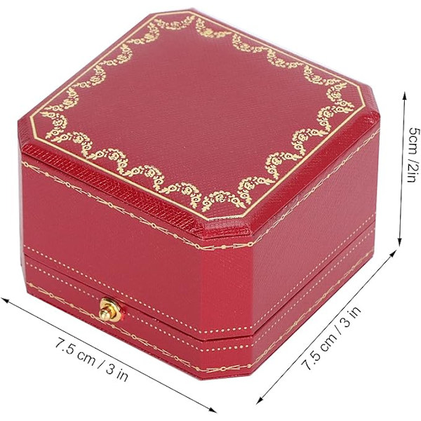 Ringbox, ring presentlåda, smyckeslåda, örhänge smyckeslåda, används för bröllop, förslag, förlovningar, alla hjärtans dag