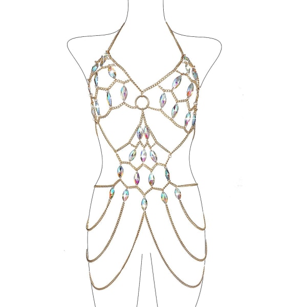 Kroppskedjor Smycken Tillbehör - Boho Kristall Tofs Bikini Set Strand Cosplay Behå