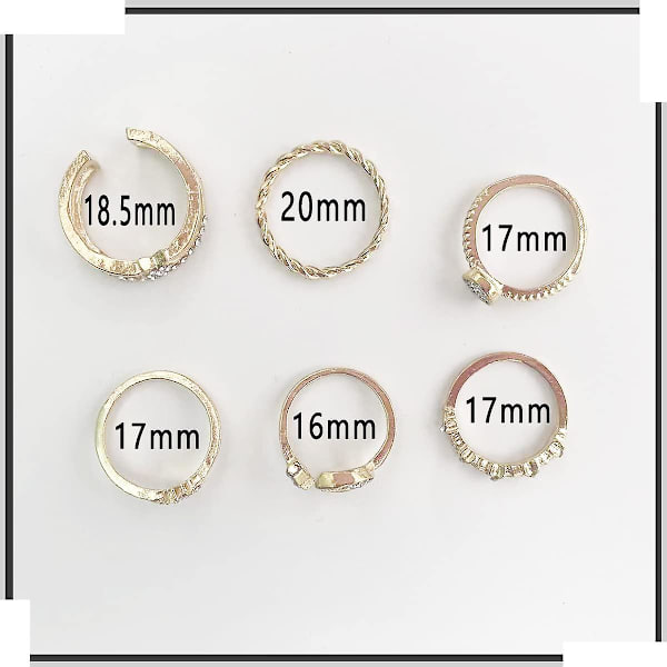 Kristallknuckle Rings Set Star Ring Guld Måne Finger Joint Stackable Ring Pour Femmes Et Filles