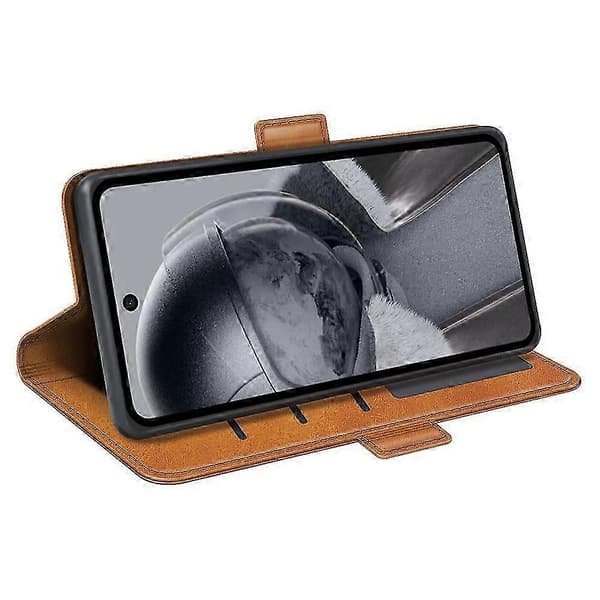 Plånboksfodral för Hmd Pulse/ Pulse+/ Pulse Pro Kalvtextur Läderställ Telefonskydd Yellow