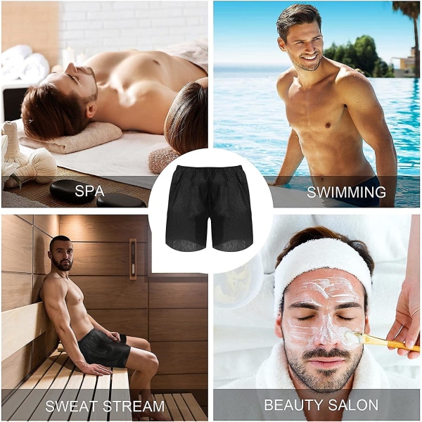 Althee herr engångsboxershorts svarta boxershorts engångsunderkläder för resor S-2xl L