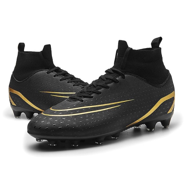 Herrfotbollsskor halkfria fotbollsskor dobbar gräs fotbollsskor sneakers 238 Black EU 44